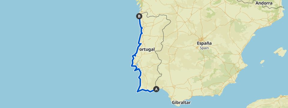 Cycle the Atlantic Coast EuroVelo 1 Portugal Cycling Collection by komoot